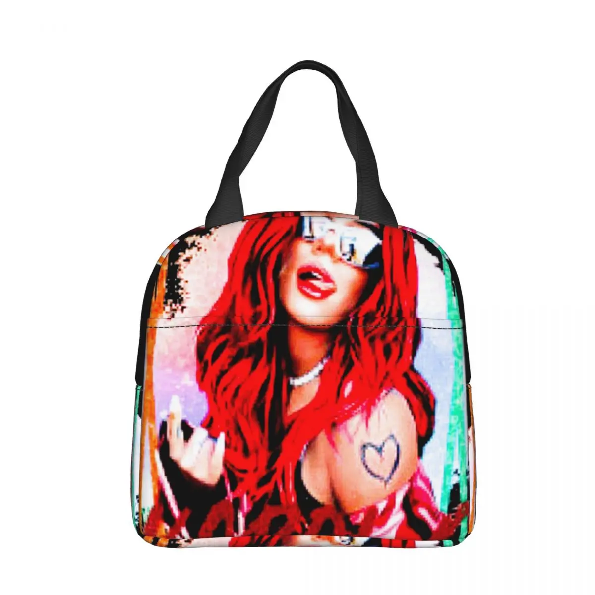 

Изолированная обеденная сумка Karol G Red La Bichota, Портативный Ланч-контейнер, сумка-холодильник, тоут, Ланч-бокс, офисный пищевой мешок для пикника