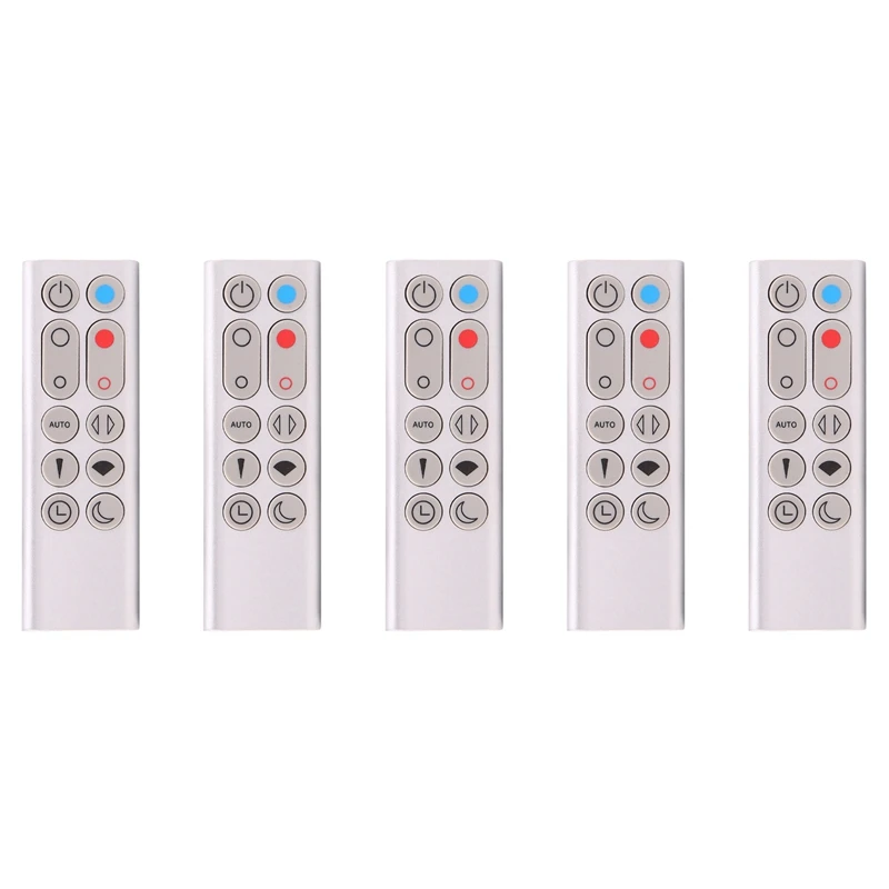 

5X Replacement Remote Control HP02 HP03 For Dyson Pure Hot+Cool Link HP02 HP03 Air Purifier Heater And Fan(Silver)