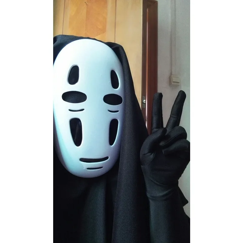 Apanese No Face Man Halloween Ghost Cosplay Costume Unisex Anime Carnival Party Adult Clothing Including Ghost Mask  Gloves