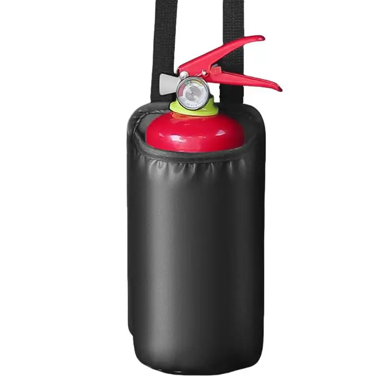 Fire Extinguisher Holder Multifunctional Strong Fire Extinguisher Bag Mount Holder Water Cup Storage For Car Seat