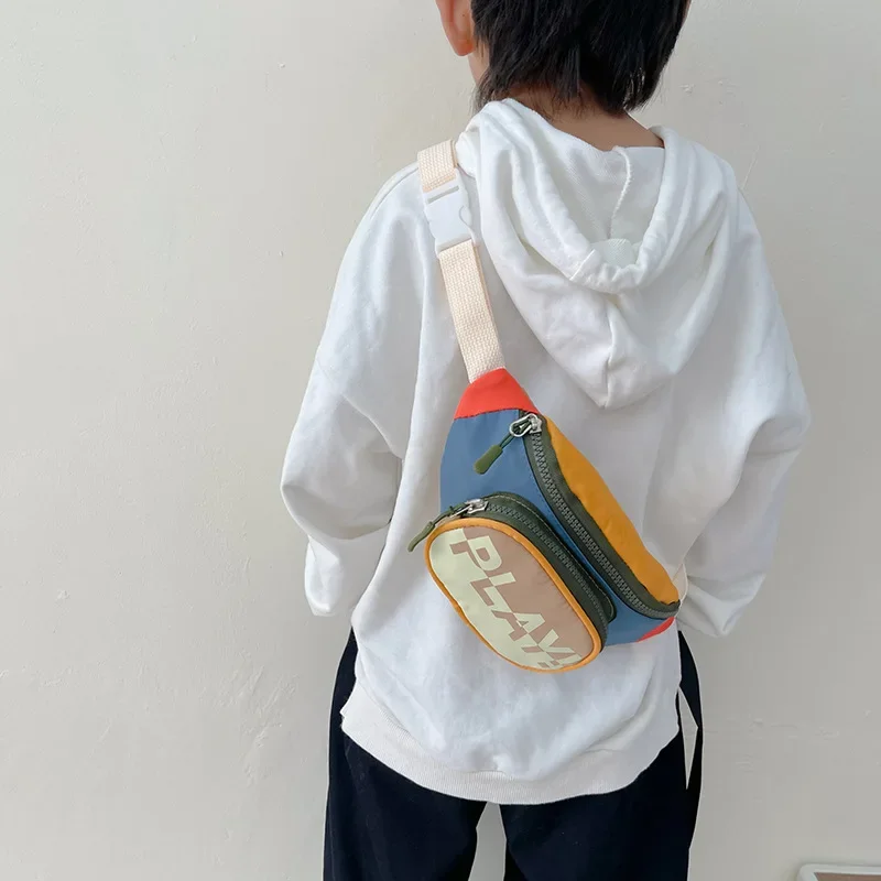 Design Letter Boys Kids Waist Shoulder Bag Fanny Pack Fashion Children's Chest Bag Messenger Bags Girls Baby Coin Purse Handbags - 3