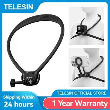 TELESIN Telecamera d'azione per telefono Supporto per collo 2 in 1 per GoPro Insta360 DJI OSMO Action Accessori per telefoni con fotocamera d'azione universale