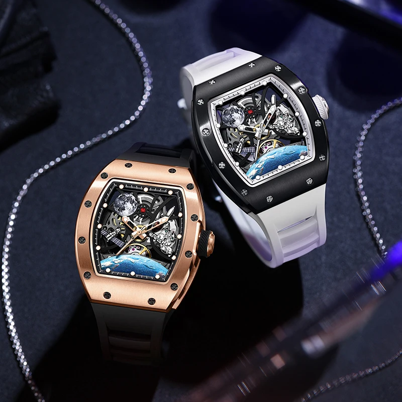 Orologi Automatici Rettangolari da Uomo - Precisione e Stile Combinati