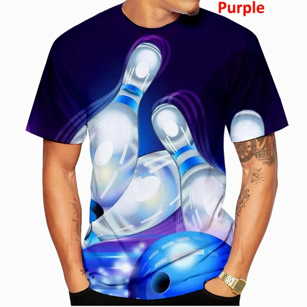 

2024 New Popular Fashion Sport Bowling 3D Print Casual Men Women T Shirts pullover Tees tops