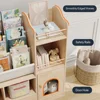 Kids Bookshelf, Toy Storage Organizer with 5 Storage Cubbies and Large Drawer, Bookcase Display Stand, Kids Bookshelf 6
