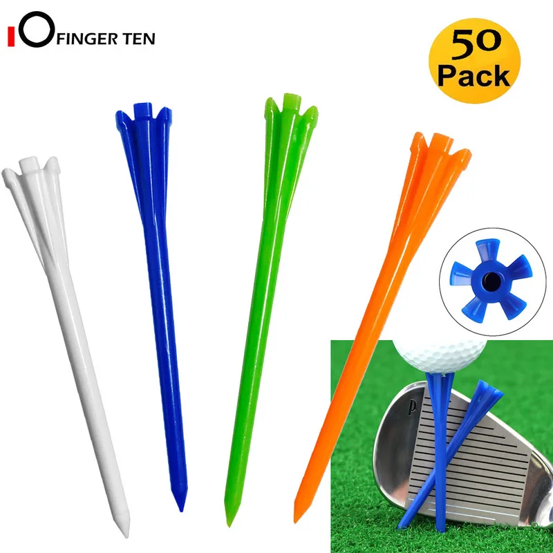 

50 Pc Durable Claw Mixed Color Plastic Golf Tees 70mm 80mm Low Resistance Tee Accessories for Men Women Golfer Practice DropShip