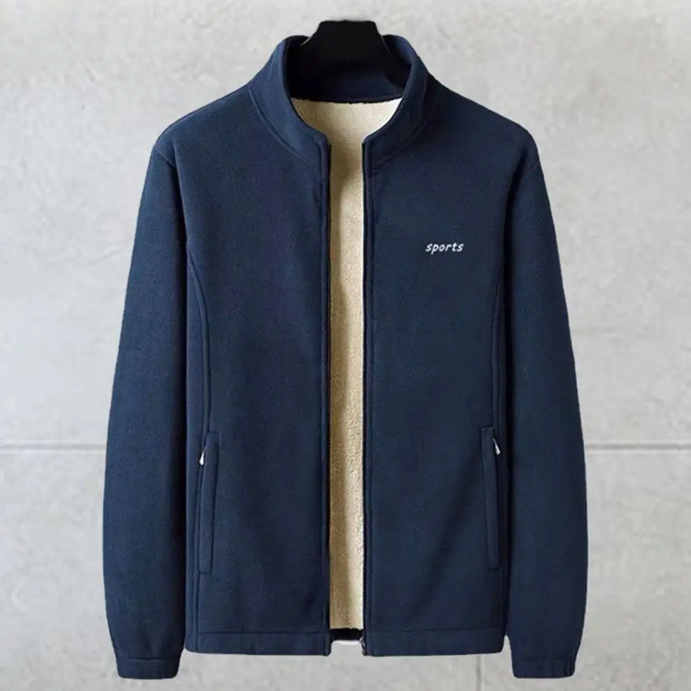 

Super Soft Popular Zipper Pockets Outerwear Male Men Jacket Long Sleeve Streetwear