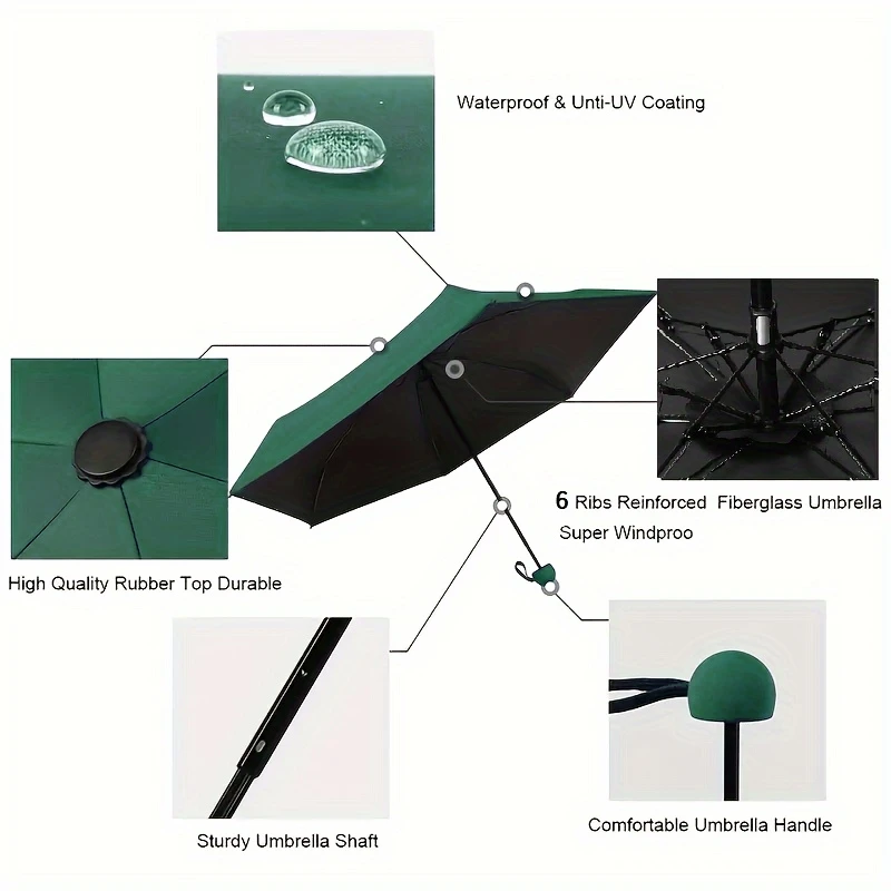 Mini umbrella UPF50+ folding vinyl portable sun rain UV sunshade small pocket for dual use protection
