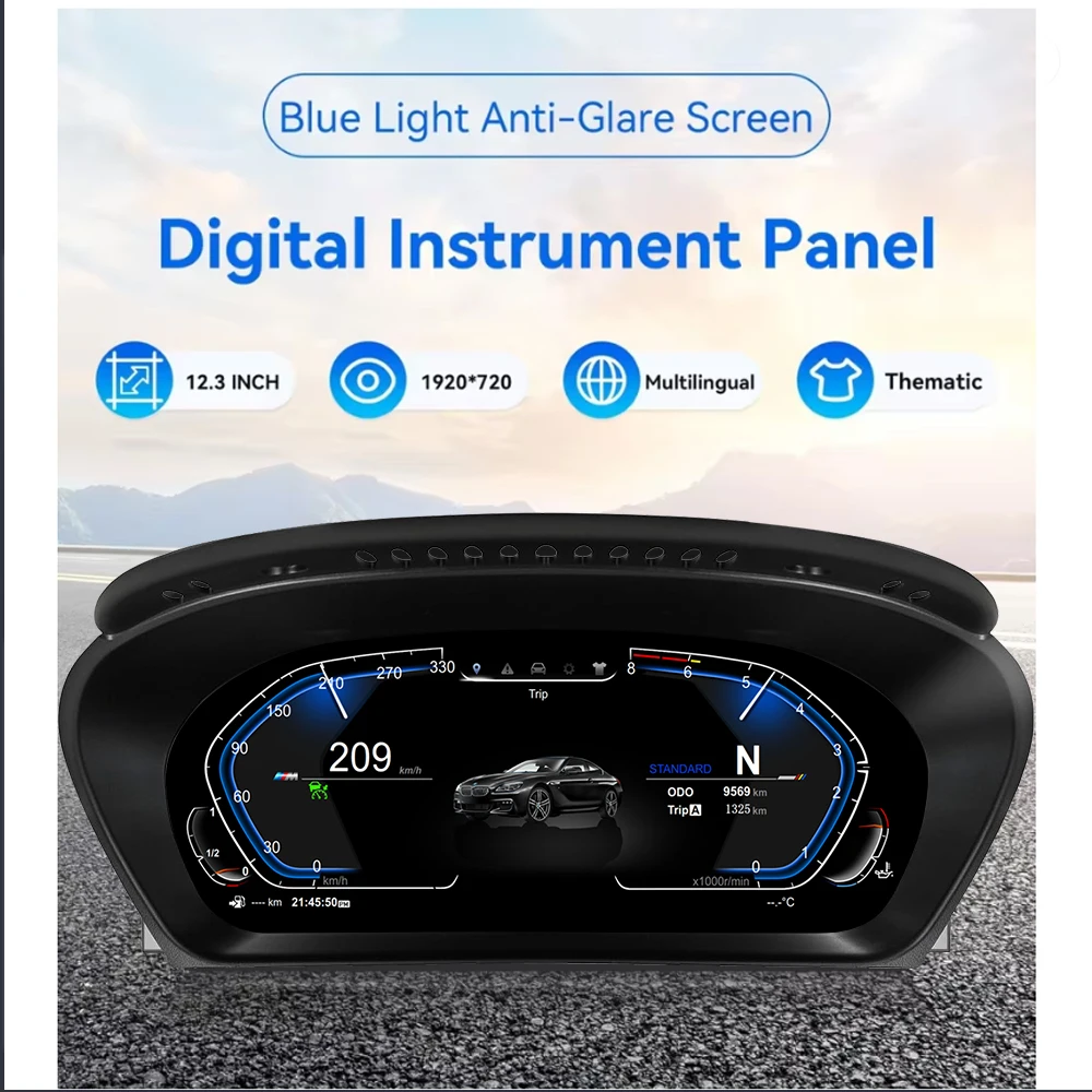 Pantalla LCD de 12.3 pulgadas para BMW X5 E70 X6 E71 2006-2013, panel de instrumentos CCC, velocímetro virtual combinado. 4