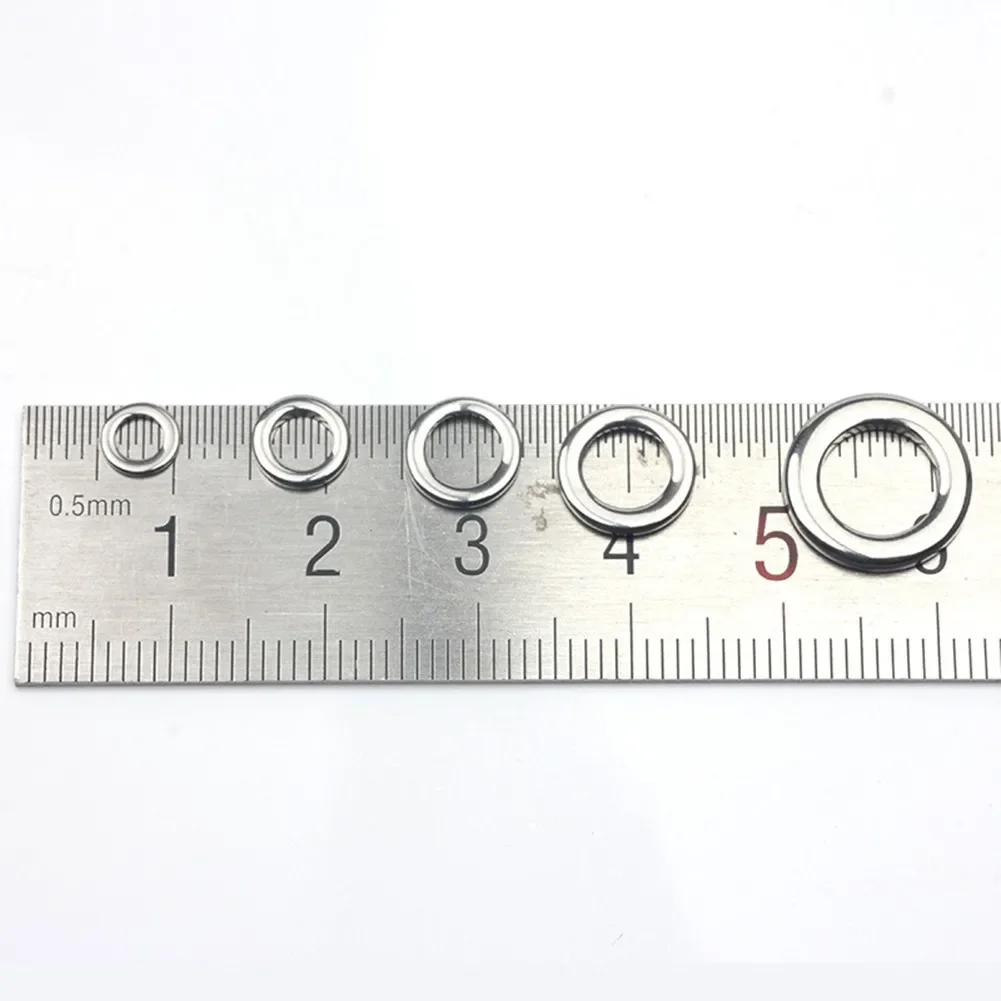 Heavy Duty Fishing Solid Ring Stainless Steel Seamless Split O Ring Swivel Knot Lure Tools Pesca Iscas Fish Tackle Tools 50 PCS fishing tools fishing accessories fishing tool fishing tackle fishing swivels