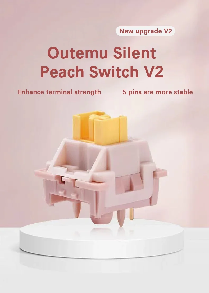 Outemu-Silent Peach Switch V2, Mudo Limão Switches,
