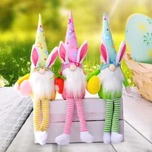 

Easter Long-legged Egg Bunny Color Dwarf Doll Elf Doll Easter Bunny Carrot Dwarf Doll Home Furnishings