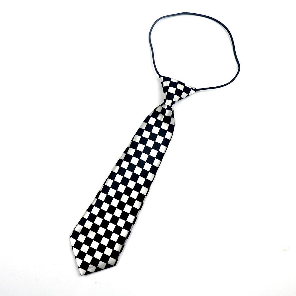 Narrow Polyester Simple Neckties For Men Women Skinny Slim Lazy Ties Kids Students Casual Shirt Carvat Checkered Ties Gift woven necktie,necktie set