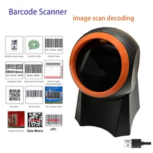 2d scanner de código de barras omnidirecional desktop automático 1d 2d qr código matriz dados pdf417 leitor usb para o pagamento da loja de supermercado