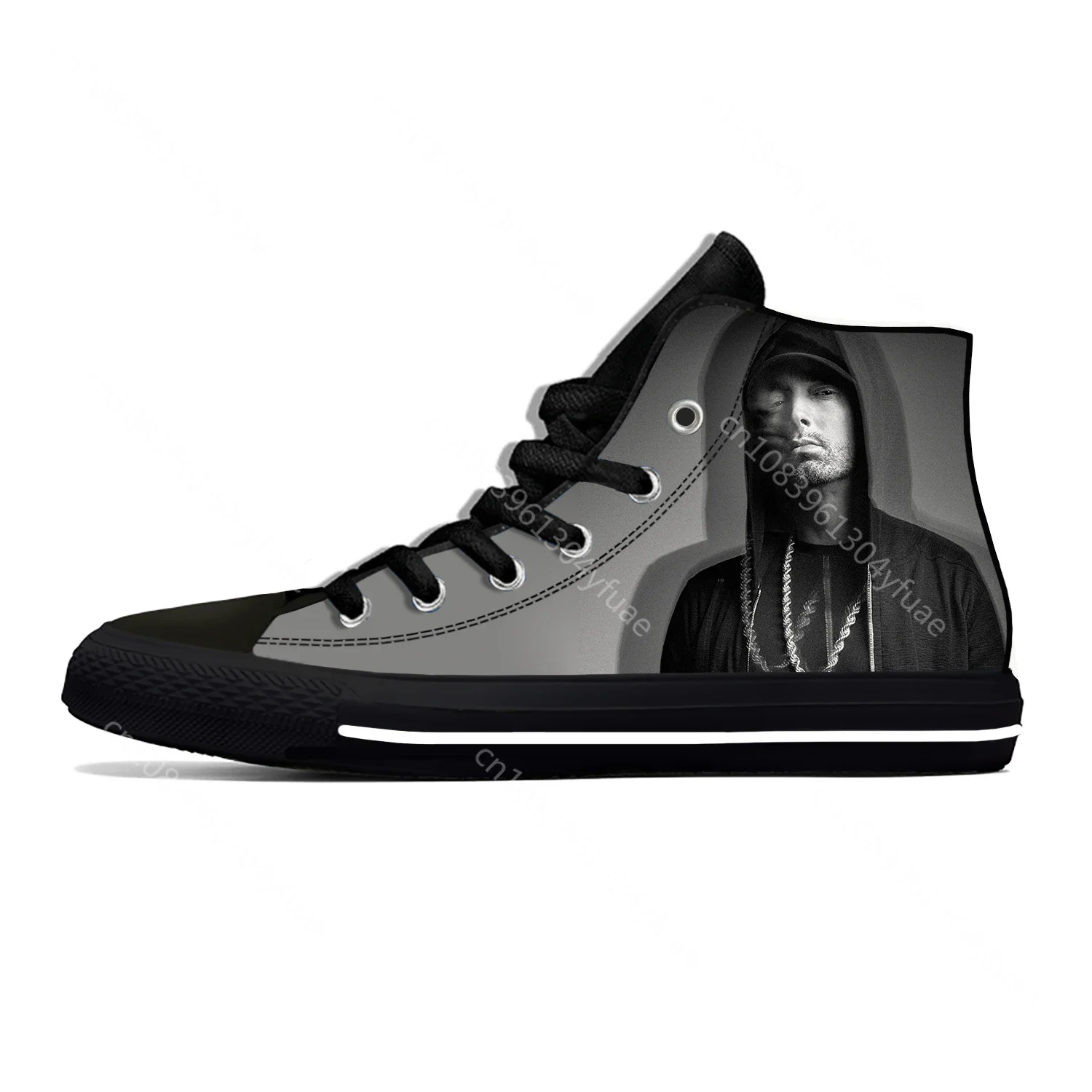 Eminem Hip Hop Rapper Rap Music Fashion Popular Casual Cloth Shoes High Top Lightweight Breathable 3D Print Men Women Sneakers