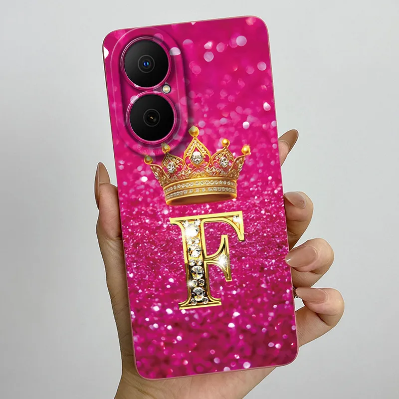 Fashion Initial Letter Couple Phone Case - Soft Silicone TPU Protective Casing
