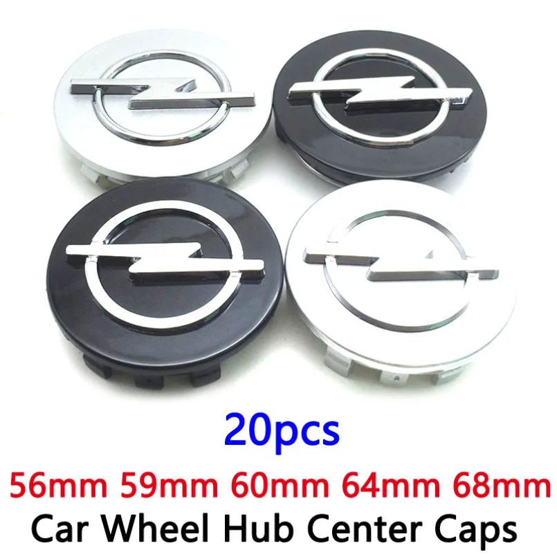 20pcs 56mm 59mm 60mm 64mm 68mm For Opel Car Wheel Center Caps Rim Cover