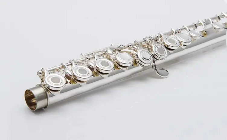 JM MCL 300 Open/Close Hole C Flutes 16 Keys Silver Plated Flute Set Musical Instrument With Flute Stand Case Cleaning Tool