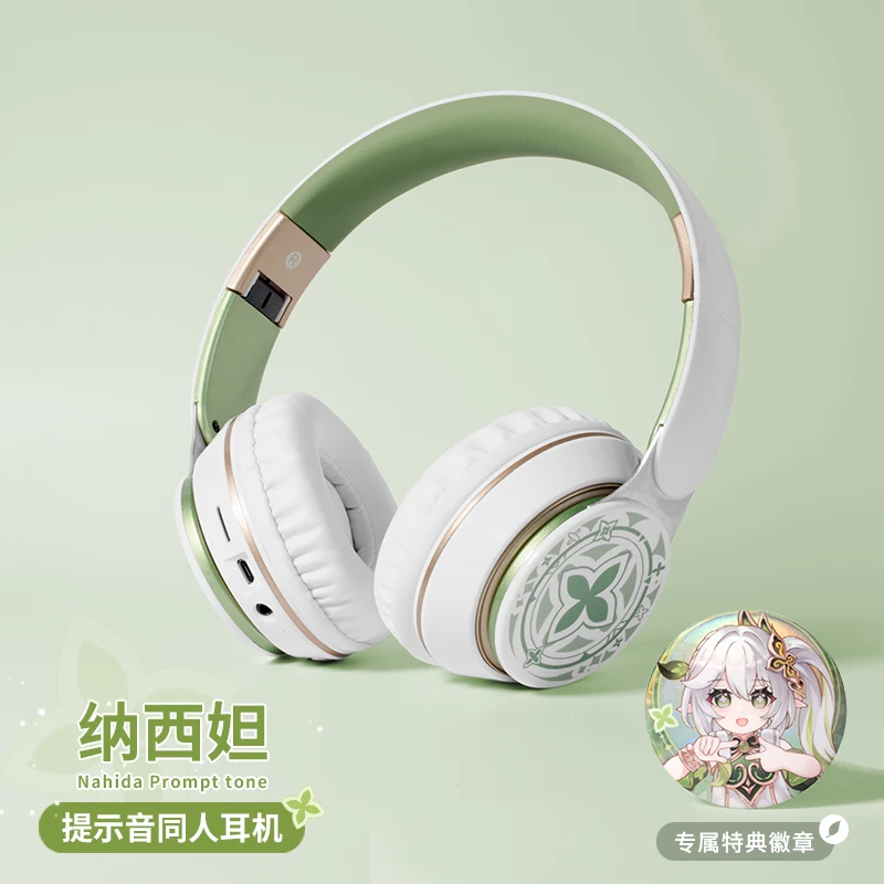 

Anime Genshin Impact Nahida Lesser Lord Kusanali Earphone Comfortable Headphones Cosplay Fashion Wireless Bluetooth Headset