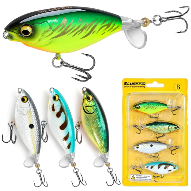 Fishing Topwater Lures Top Water Lures Bass Lures Fishing Lures Set Fishing  Hard Baits Boat Lures for Trout Bass Perch Fishing for Saltwater & Freshwater  Freshwater or Saltwater Hard Bait for Bass