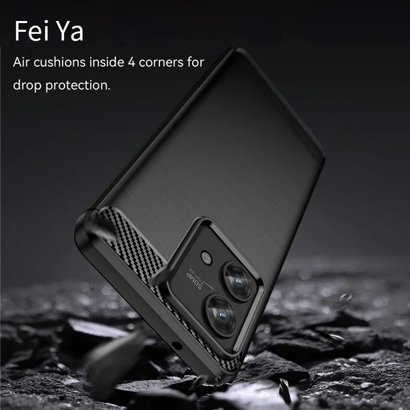 Carbon Fiber Texture TPU Soft Phone Case