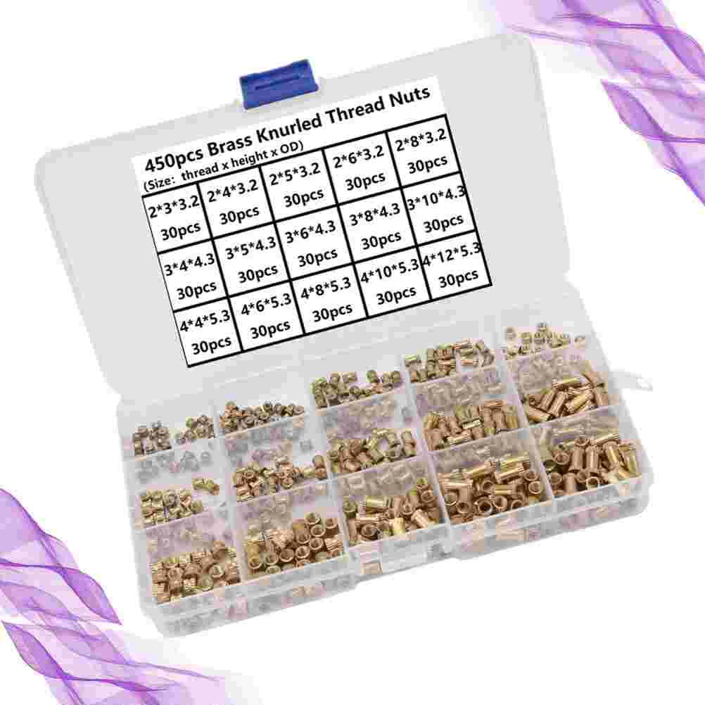 

M2-M4 Brass Knurled Nut Round Nut Classification Kit Fastener Set for 3D Printer