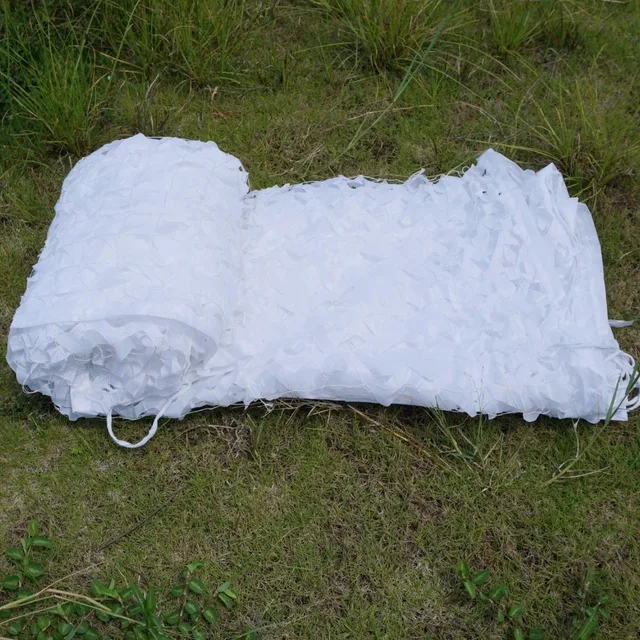 2Mx3M Tiszta, Fehér Katonai Álcázási Háló Camo Borítóval A Szabadtéri Napfényvadászat Kempinghez - Image 2