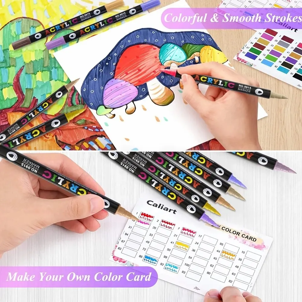 Acrylic Marker Pen Double Headed Different Color Acrylic Marker Pen Color Art Graffiti Pen Waterproof Opaque Water-Based Soft Headed Pen, Acrylic Paint Markers, Pen Marker, Color Marker Pens, Paint Marker Pen, Markers Pen, Marker Pens, Marker Pen, Art Marker Pens, Art Markers, Paint Marker Pens