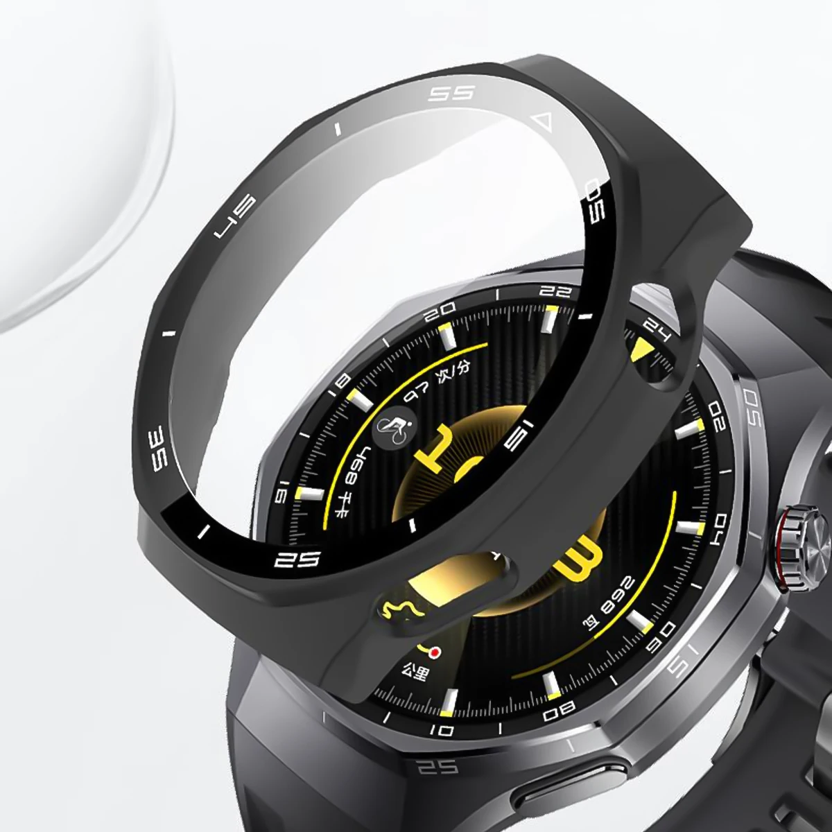 Full Protective 2-in-1 Watch Case with Tempered Glass Film Cover