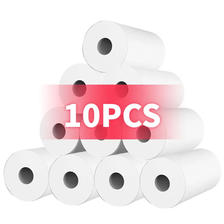 Thermal Paper 10Rolls photo paper instant camera refill paper photo printing paper instant camera paper 57x25 MM White Children Camera Instant Print Kids Camera Printing Paper Replacement Accessories Parts