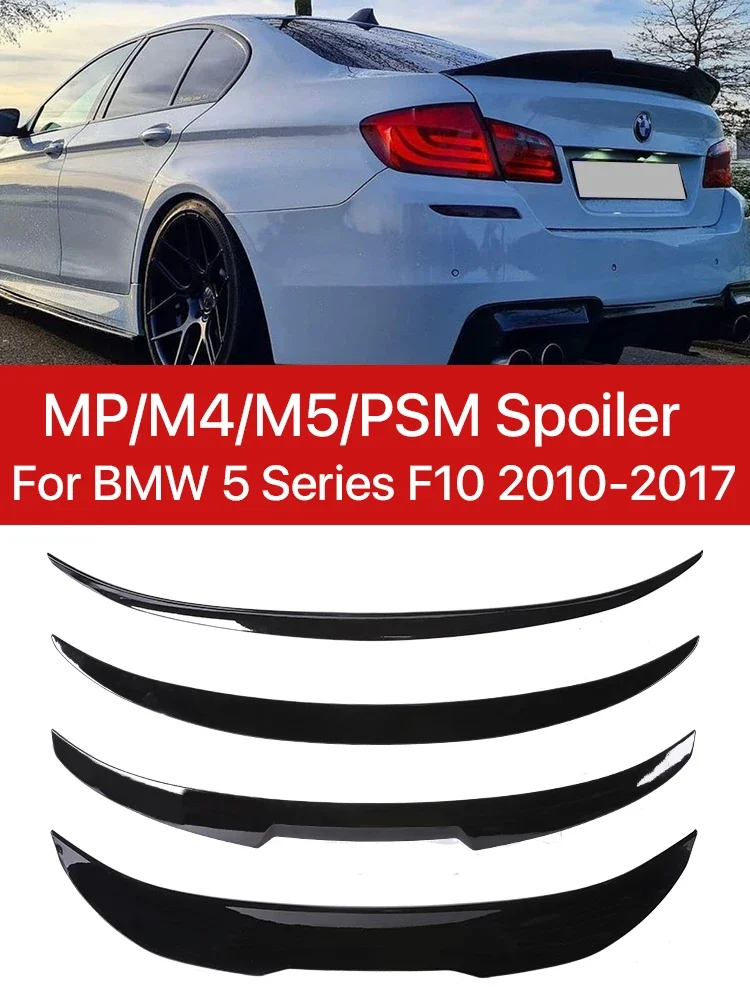 Rear Bumper Trunk Spoiler Lip Roof Carbon Boot Spoiler Wing M5 MP M4 PSM For BMW 5 Series F10 2010-2017 Car Accessories 1