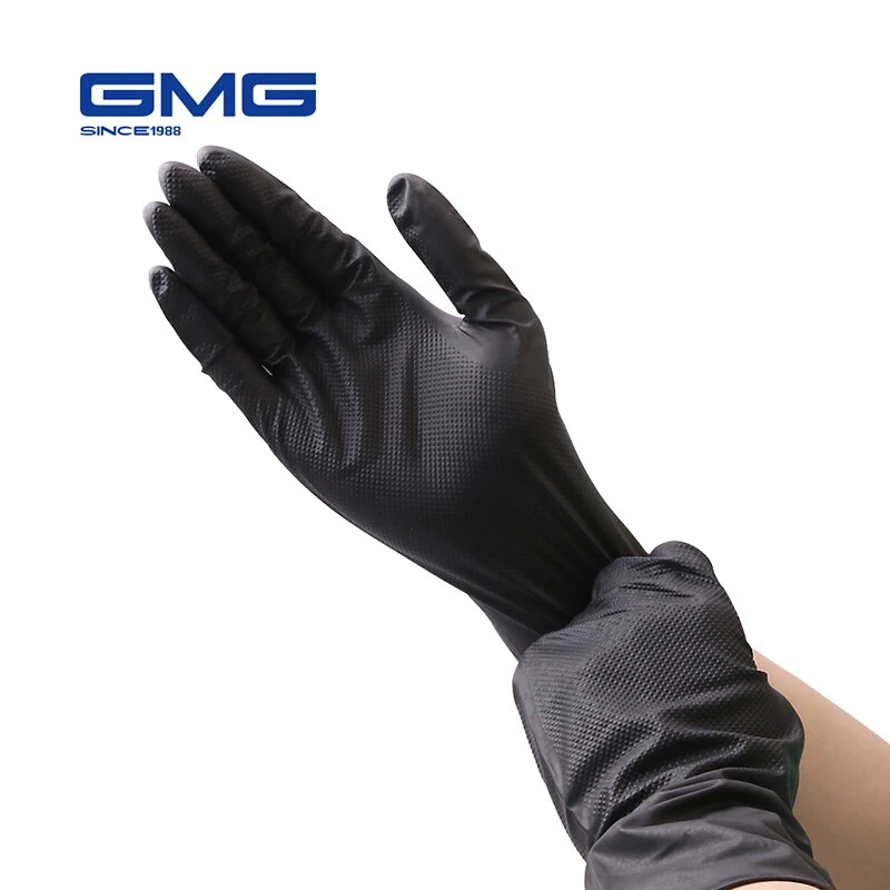Nitrile Gloves Mechanic Heavy Duty CE Car Repair Thickness Nitrile Gloves Industrial Safety Work