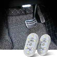 

1/2pcs Car LED Touch Lights Wireless Interior Light Auto Roof Ceiling Reading Lamps for Door Foot Trunk Storage Box USB Charging