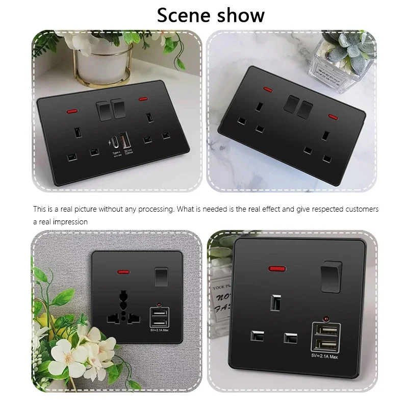 Enchufe inteligente USB tipo c, de 20W de carga rápida enchufe de pared,  Panel de interruptor de luz eléctrica de Brasil, enchufe Universal usb c,  Italia, Chile, México - AliExpress