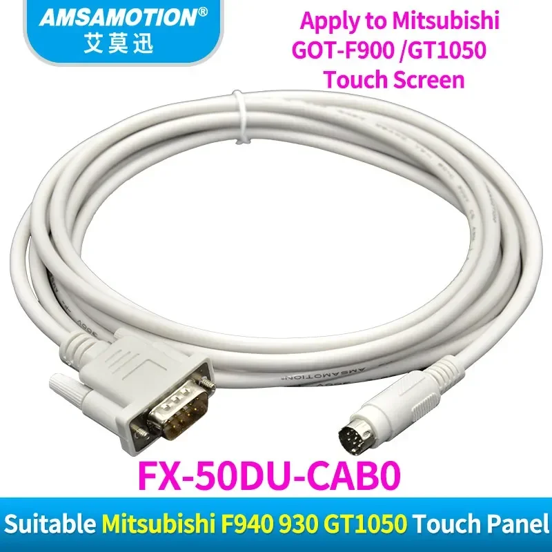 FX-50DU-CAB0 미쓰비시 F940/930/920 시리즈용 터치 스크린 연결, 미쓰비시 FX 시리즈 PLC GT11 GT15 HMI GT01-C30R4-8P