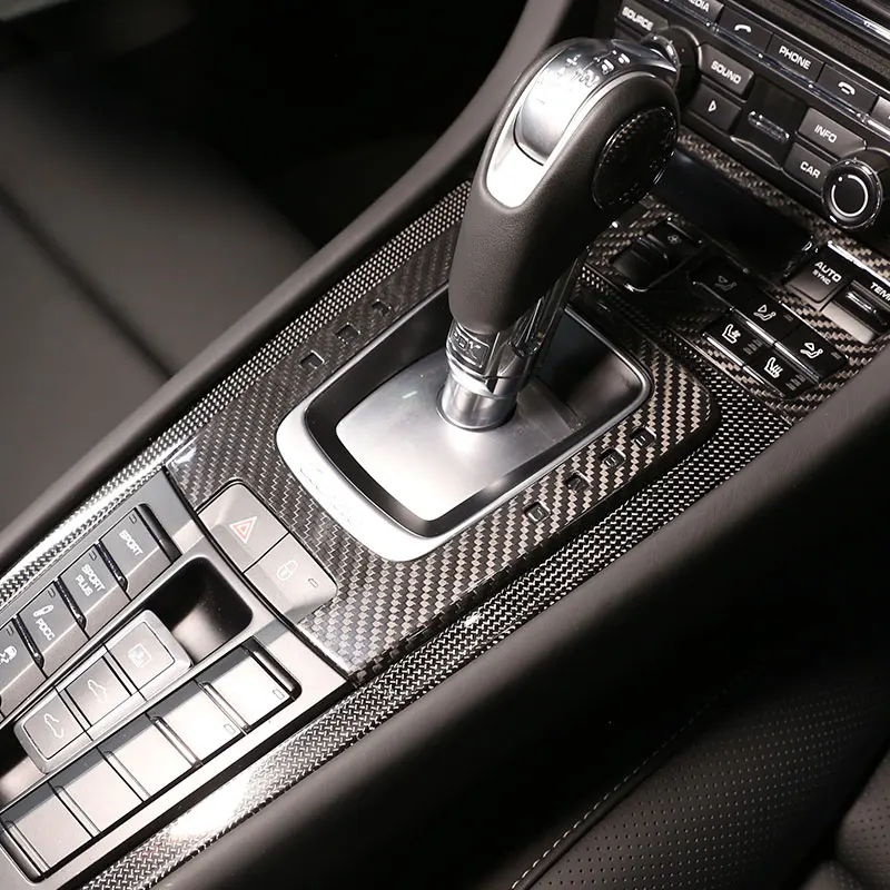 

Для Porsche 718 911 2012-2021 реальное углеродное волокно фотопанель Обложка отделка Наклейка Автомобильные аксессуары интерьер