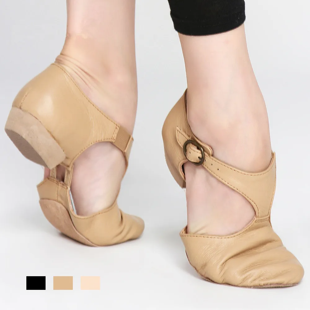 Wimen's Genuine Leather Shoe Child Adult Teachers Professional Sandals China Women's Jazz Dance Sandal Shoes dance shoes
