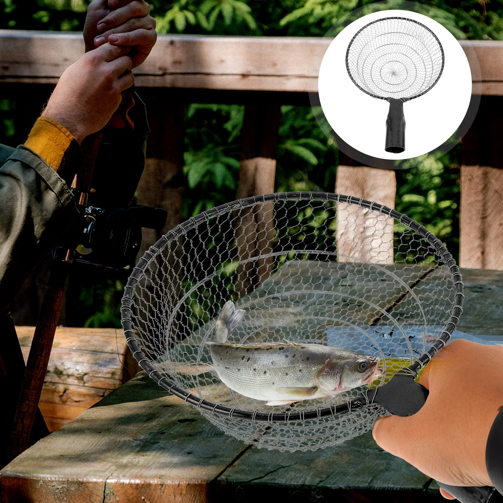 

Fishing Accessories Bike Barbed Wire Gear Child Large Colander Net 304 Stainless Steel Cast Throw
