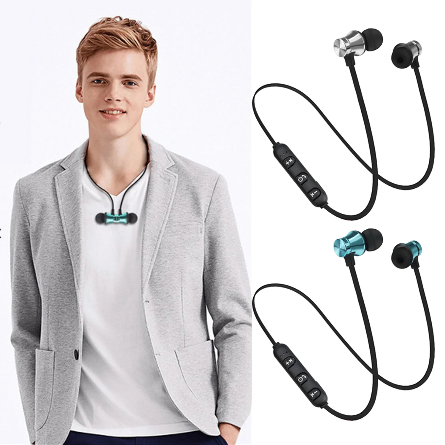

Vococal In-ear Magnetic Wireless Bluetooth-compatible 4.2 Earphone Headphone Headsets for iPhone XS X 8 Xiaomi Huawei Samsung
