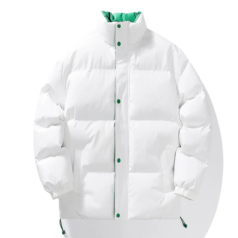 2023  Men's Padded Jacket with Velvet and Thick Cotton-padded Jacket Jacket Tide Brand Loose Loose Bread Down Cotton Winter Coat