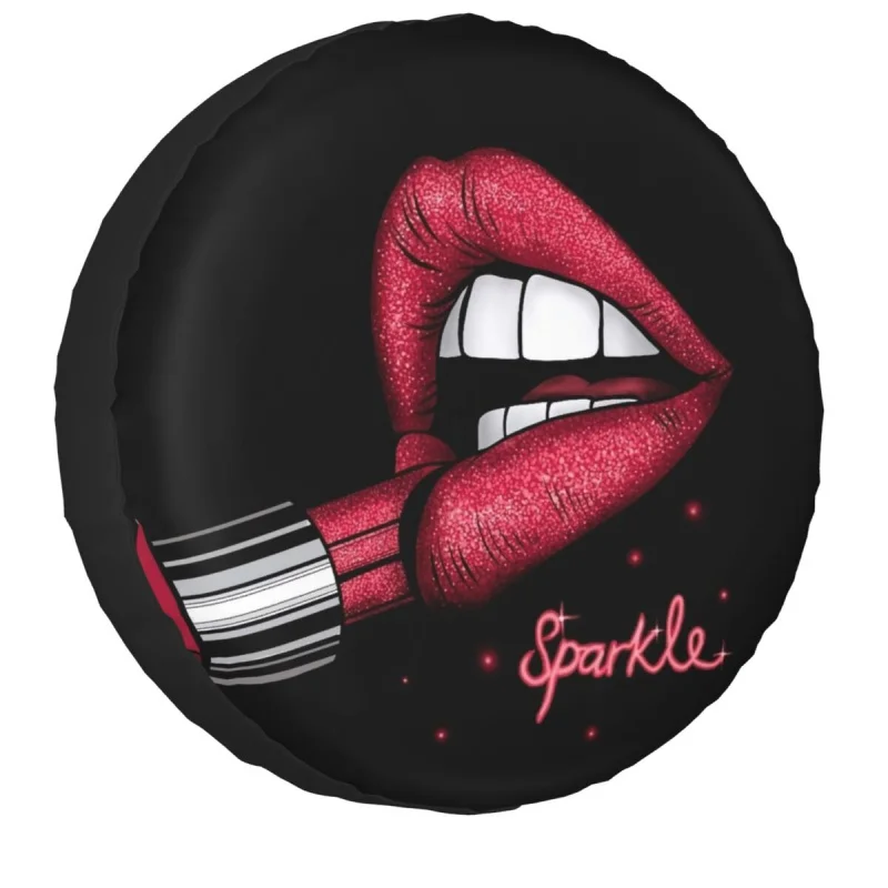 

Fashion Lipstick Sexy Red Lips Spare Tire Cover Case Bag Pouch for Jeep Mitsubishi Pajero Car Wheel Protectors Accessories