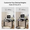 Sturdy Height Adjustable Electric Standing Desk with Drawers, Stand Up Table with Large Storage Shelf, Sit Stand Desk, Black Top 4