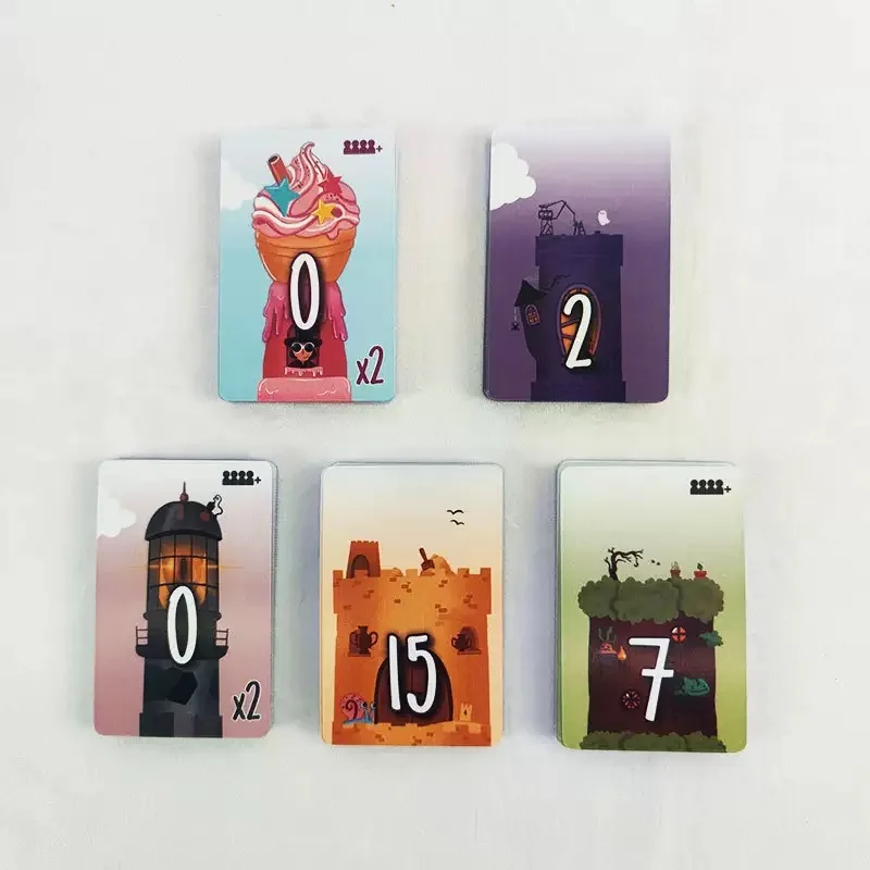 5타워 추상 전략 스태킹 타워 퍼즐 보드게임 레저 모임 중국어-영어 버전