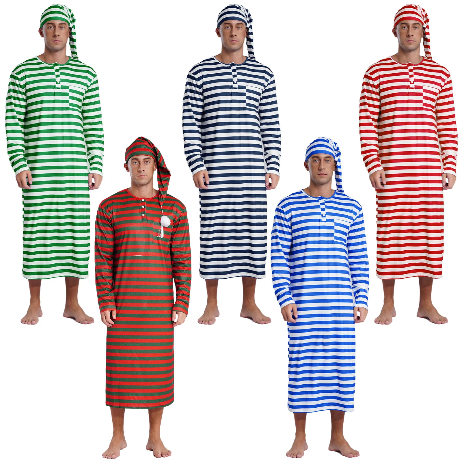 Unisex Heren Dames Satijnen Nachtkleding Korte mouw V-hals Nachtjapon Pyjama Nachtkleding kopen vanaf een prijs van 23