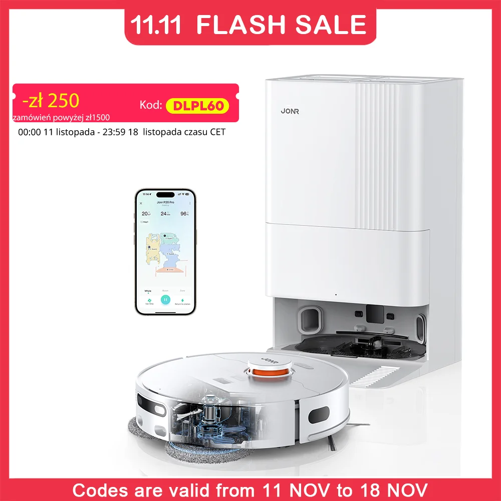 JONR Robot Vacuum P20 z EU za $296.1 / ~1199zł