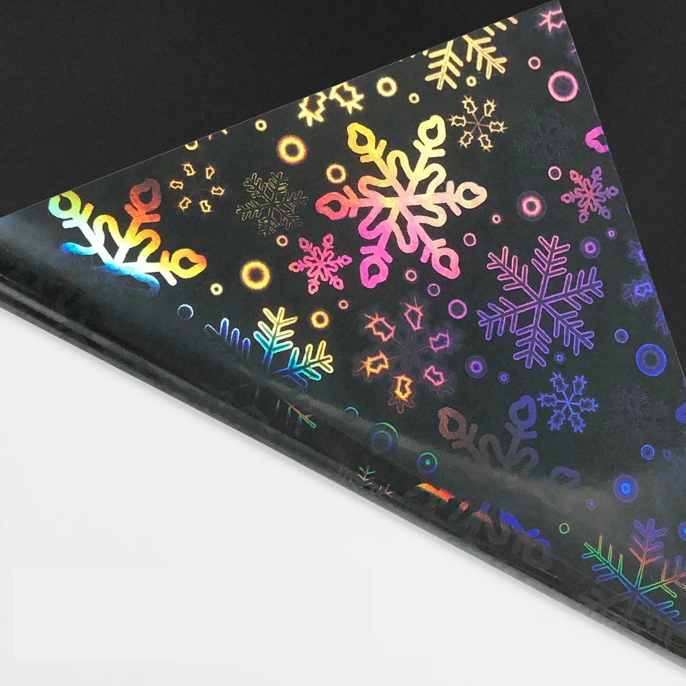 10 Sheets Glossy Transparent Holographic Self-Adhesive Laminating Film - A4 Size