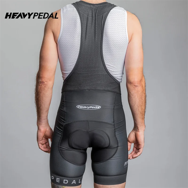 Heavypedal Cycling Bib Shorts Men Outdoor Bike 16D Padded Riding Bib Tights MTB Bicycle Cycling Shorts Summer Quick Dry