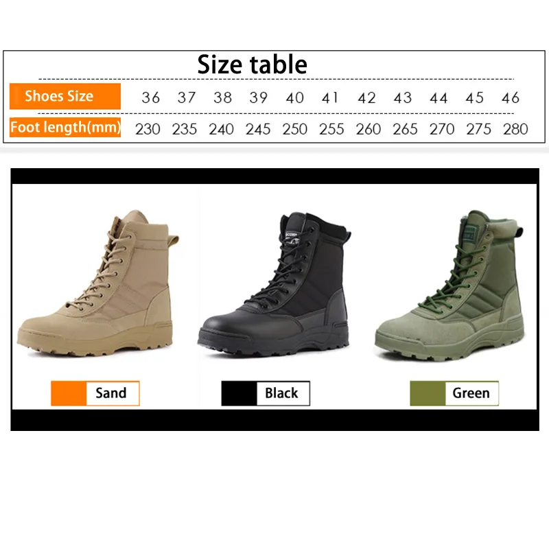 Bottes de pêche militaires hautes - Chaussures de randonnée imperméables semelle caoutchouc pour pêche et camping