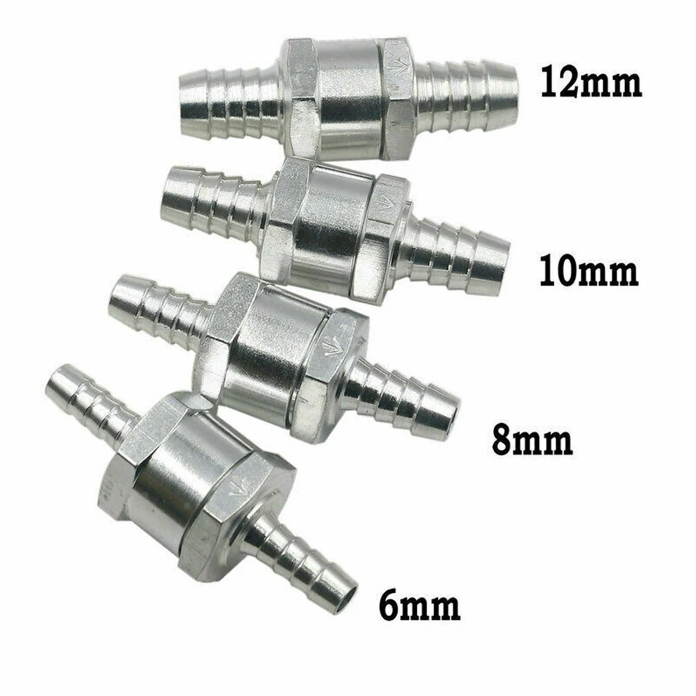 

1pcs Way 6/8/10/ 12mm 4 Size Valves Aluminium Alloy Fuel Non Return Check Valve Way Fit Carburettor Tool Check Valve