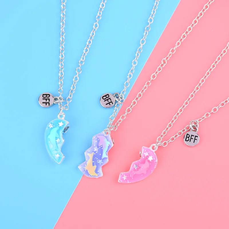 Silver Best Friends Pastel Heart Pendant Necklaces - 3 Pack | Friend  necklaces, Friendship necklaces, Best friend necklaces